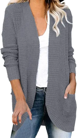 Women's Warm Hooded Cardigan Coats Winter Printed Knitted Button Oversized Long Cardigans Sweater for Women 2023