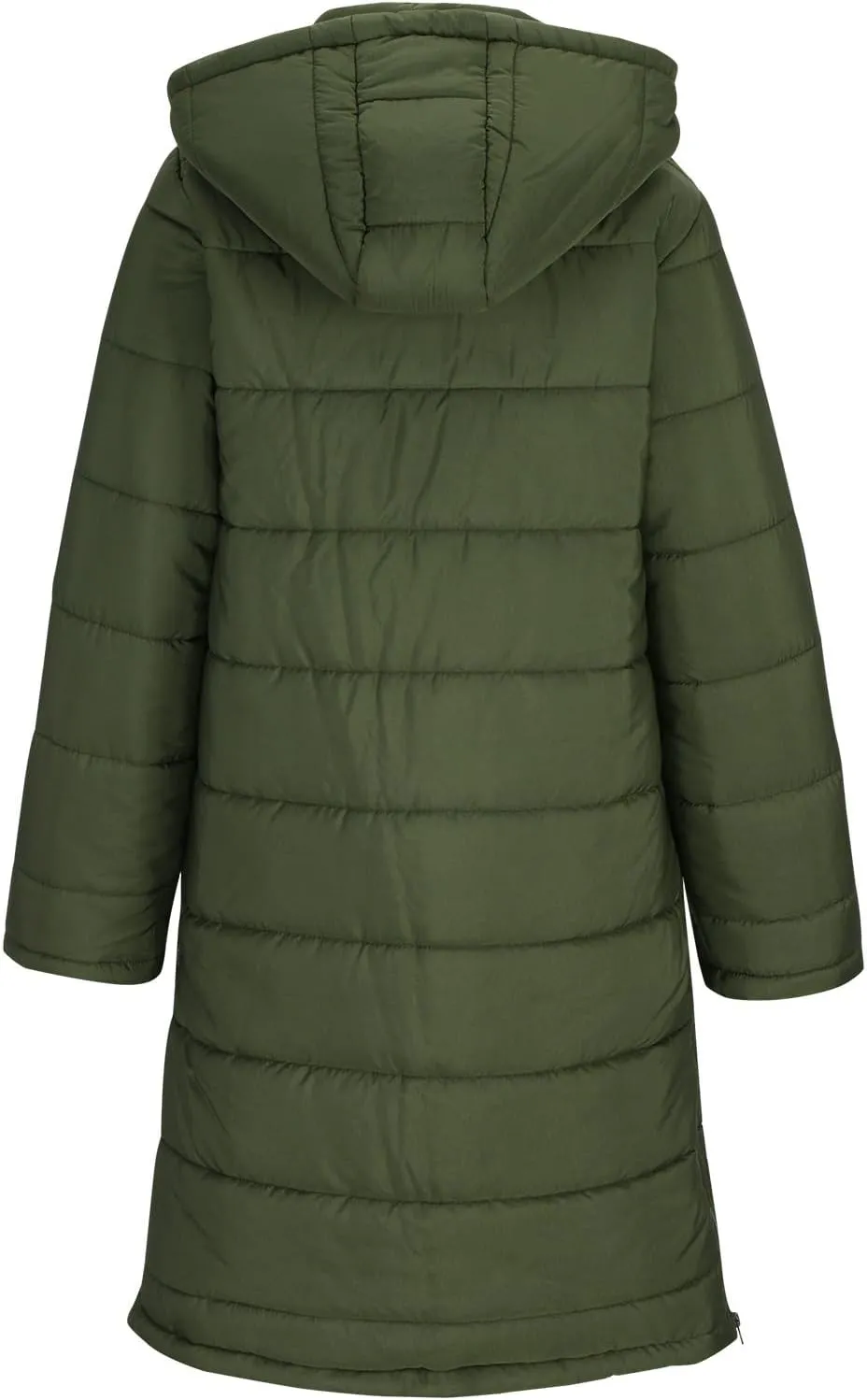 Womens Warm Quilted Puffer Coat Mid Long down Jacket Thickened Padded Winter down Coats Hooded Parka Fashion Jackets