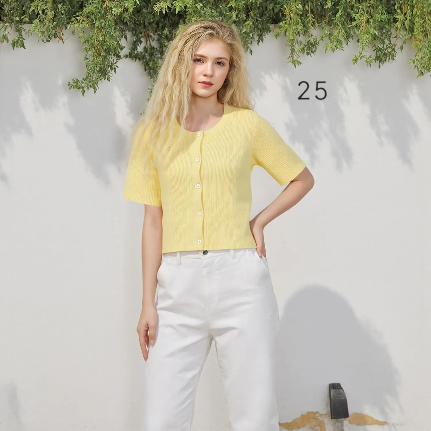 Women's Y2K Button Down Cardigans Shirts Summer Short Sleeve Knitted Blouse Top Going Out Cropped Knit Tops