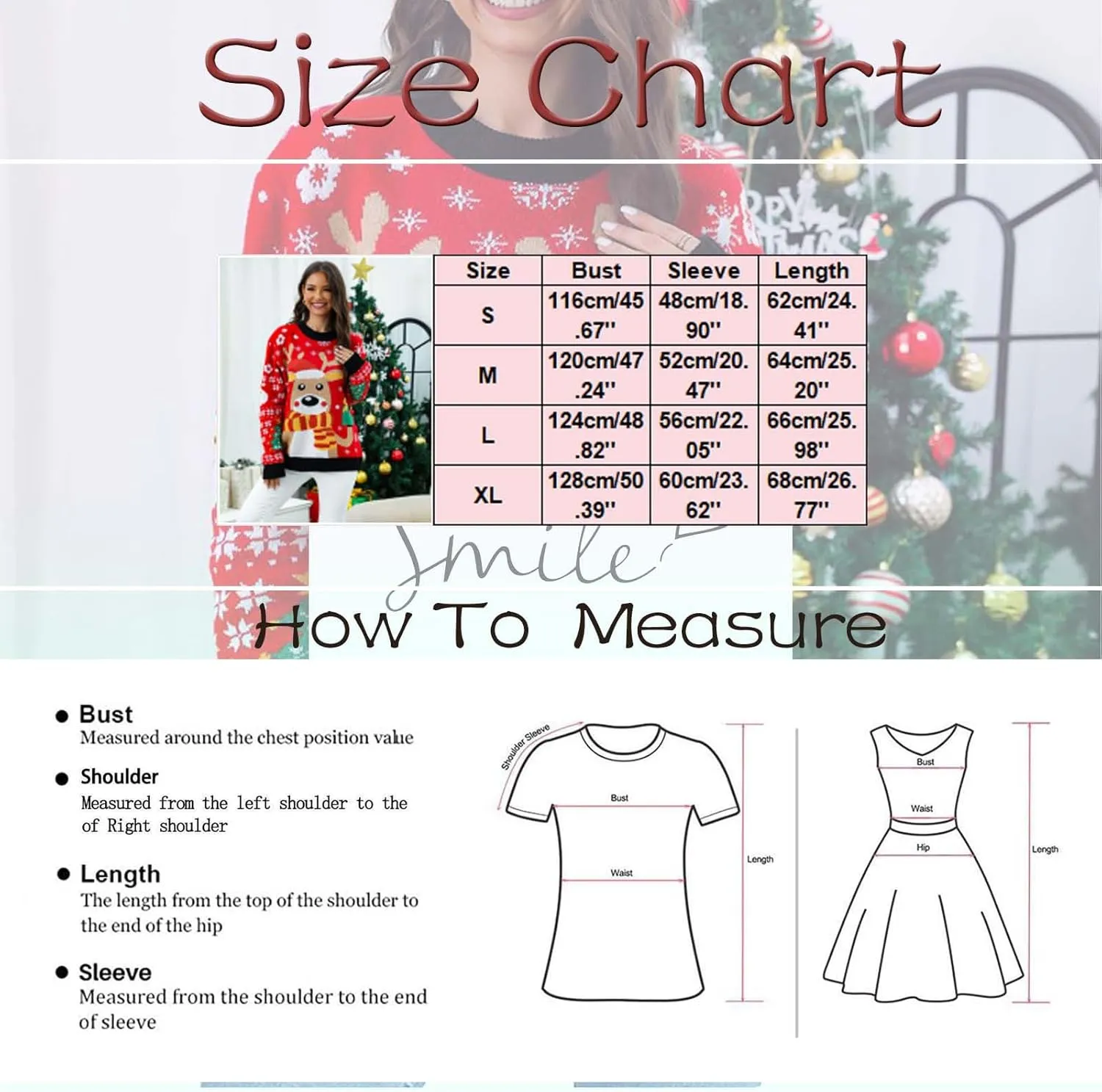 WYTong Women Christmas Sweaters Christmas Tree Knit Sweater Casual Round Neck Lightweight Pullover Funny Xmas Sweaters