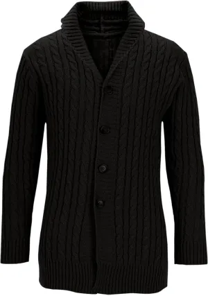 Xiaojmake Mens Cardigan Sweater Shawl Collar Sweater Button Down Open Front Sweater Long Sleeve Knitted Sweater Jackets Coats