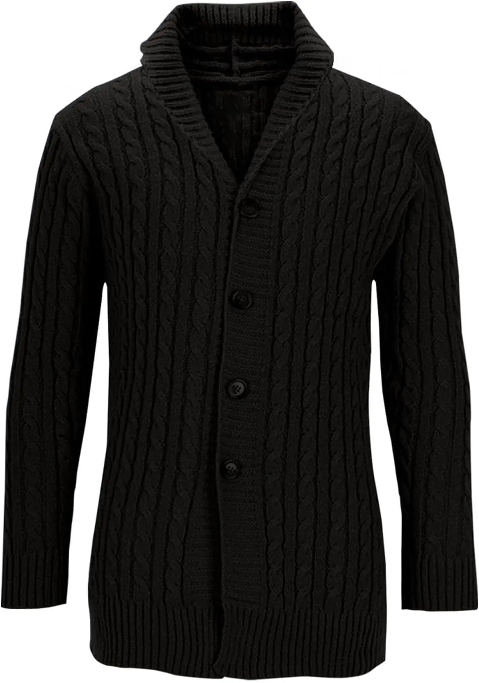 Xiaojmake Mens Cardigan Sweater Shawl Collar Sweater Button Down Open Front Sweater Long Sleeve Knitted Sweater Jackets Coats
