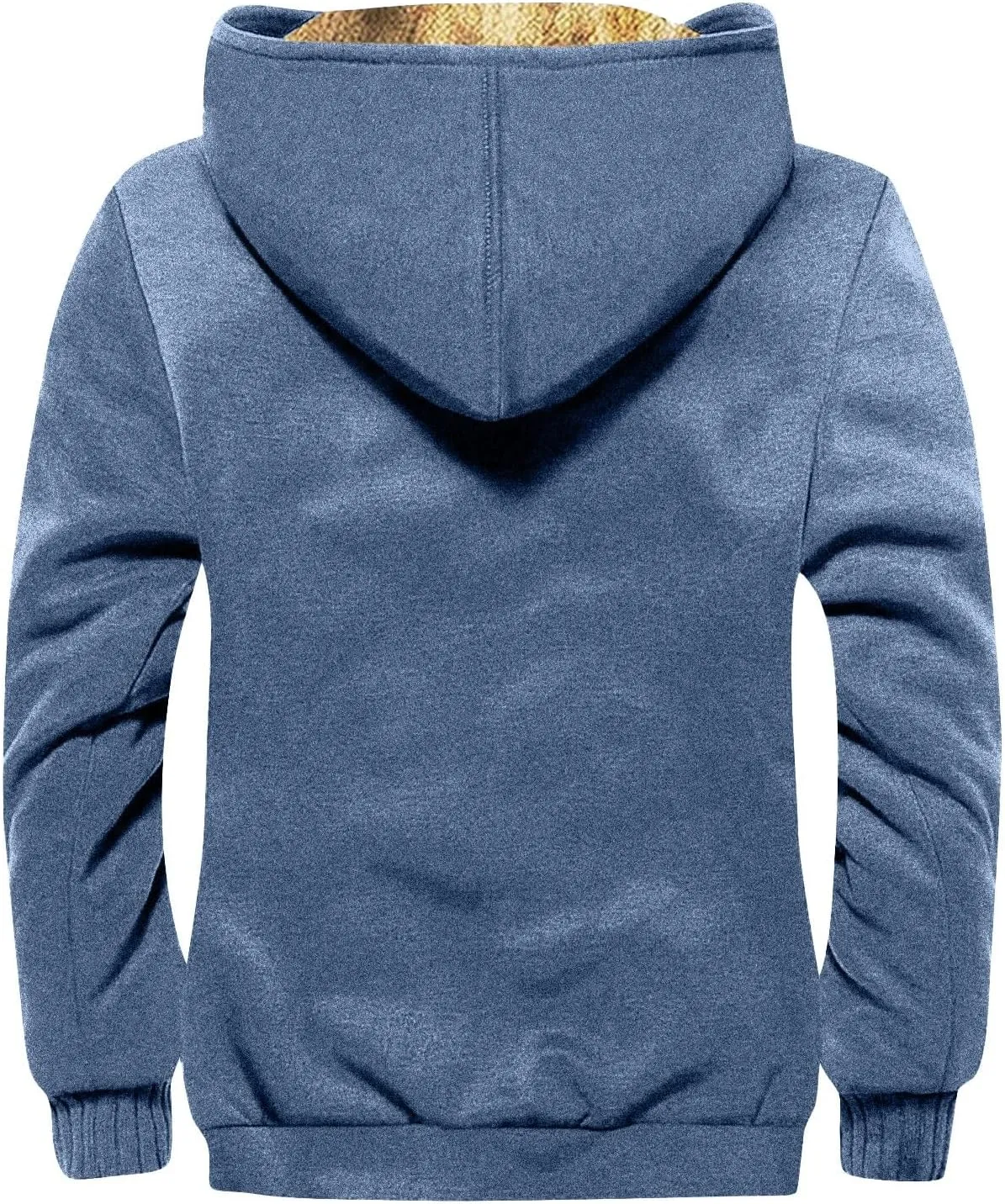 Ymosrh Men's Fashion Hoodies & Sweatshirts Fleece Lined Zip Up Hoodies Long Sleeve Hooded Sweatshirt, M-5XL