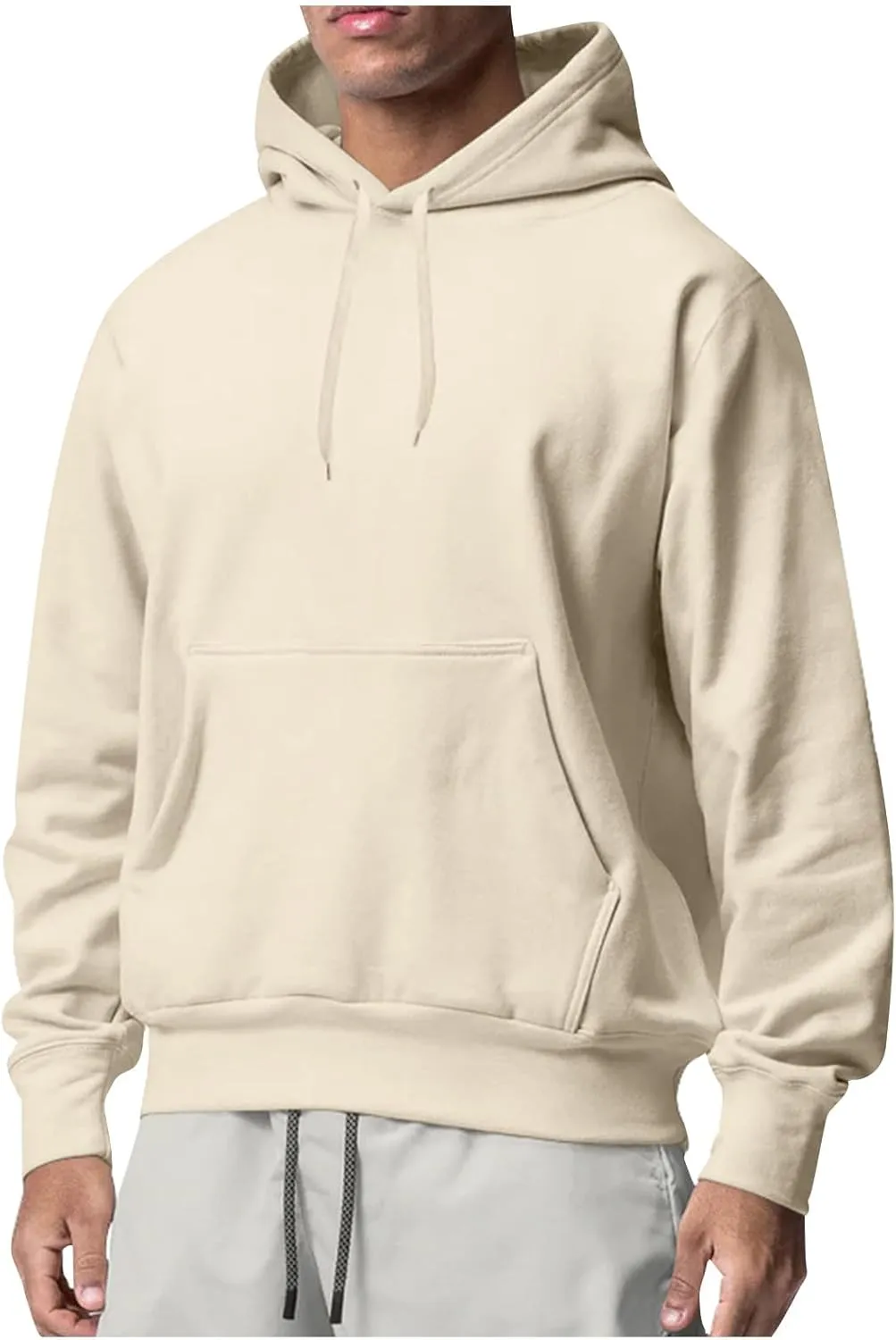Ymosrh Men's Hoodie Casual With Pockets Long Sleeve Sweatshirt Sports Hooded Men's, S-3XL