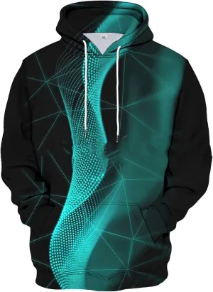 Ymosrh Men's Hoodies Pullover Long Sleeve Drawstring Hipster 3D Graphic Hooded Sweatshirts With Kanga Pockets, M-6XL