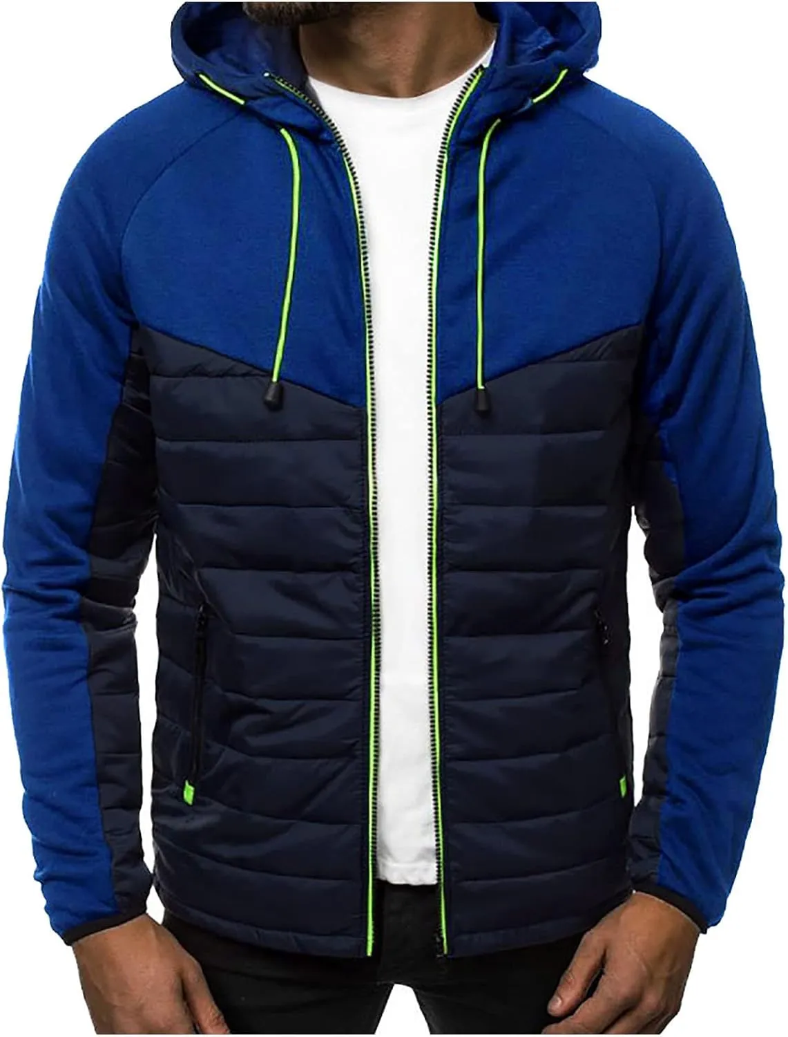Ymosrh Mens Jackets Casual Camouflage Sports Sweatshirt Long Sleeve Zipper Hooded Jacket Coat Light Rain Jacket