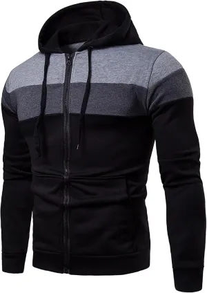 Ymosrh Men's Sweatshirts Casual Camouflage Sports Sweatshirt Long Sleeve Zipper Hooded Jacket Coat Hoodies, M-3XL
