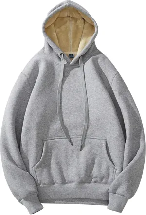 Ymosrh Men's Sweatshirts Casual Zip Up Hoodie Drawstring Long Sleeve Fleece Lined Hooded Sweatshirt, M-4XL