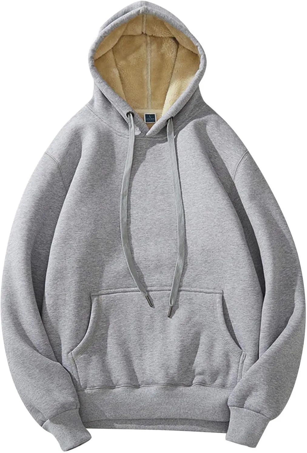 Ymosrh Men's Sweatshirts Casual Zip Up Hoodie Drawstring Long Sleeve Fleece Lined Hooded Sweatshirt, M-4XL