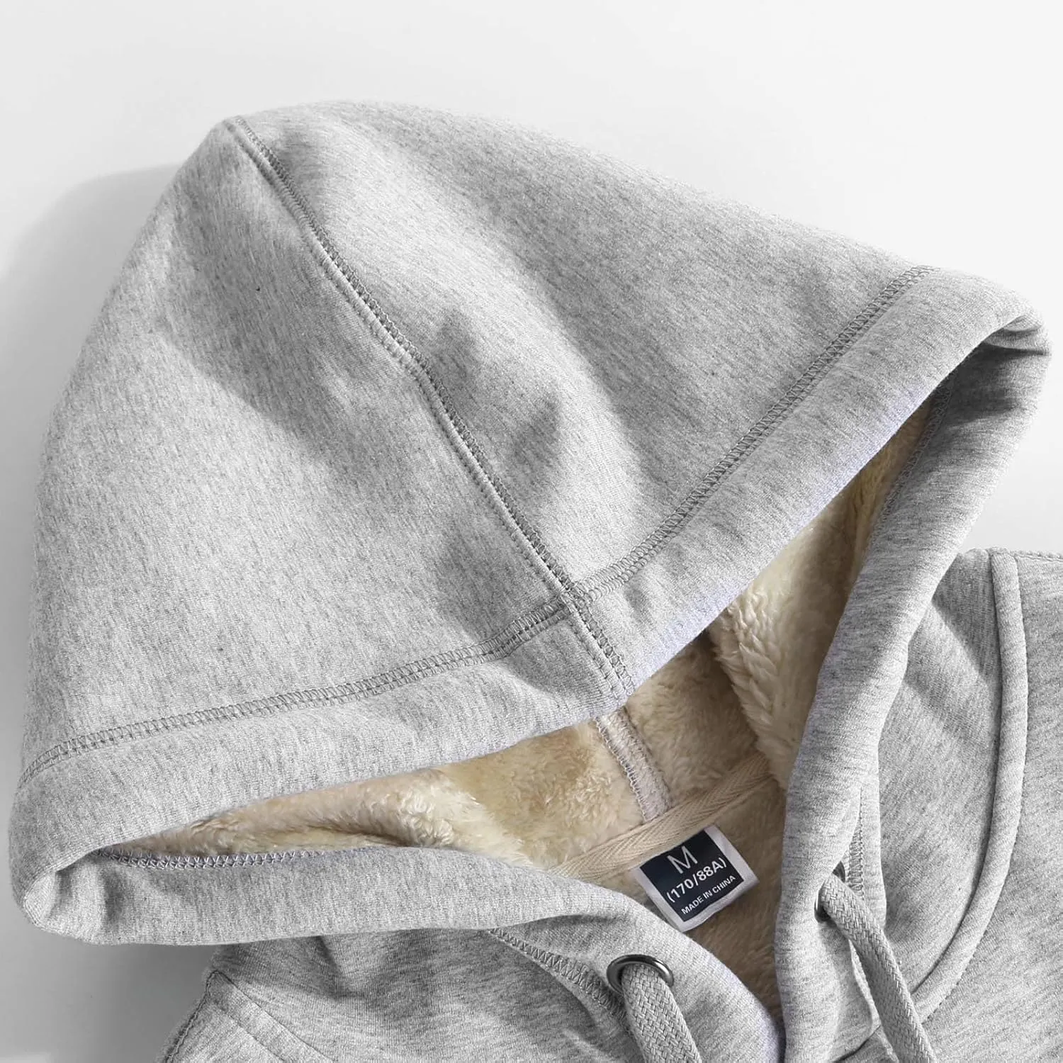Ymosrh Men's Sweatshirts Casual Zip Up Hoodie Drawstring Long Sleeve Fleece Lined Hooded Sweatshirt, M-4XL