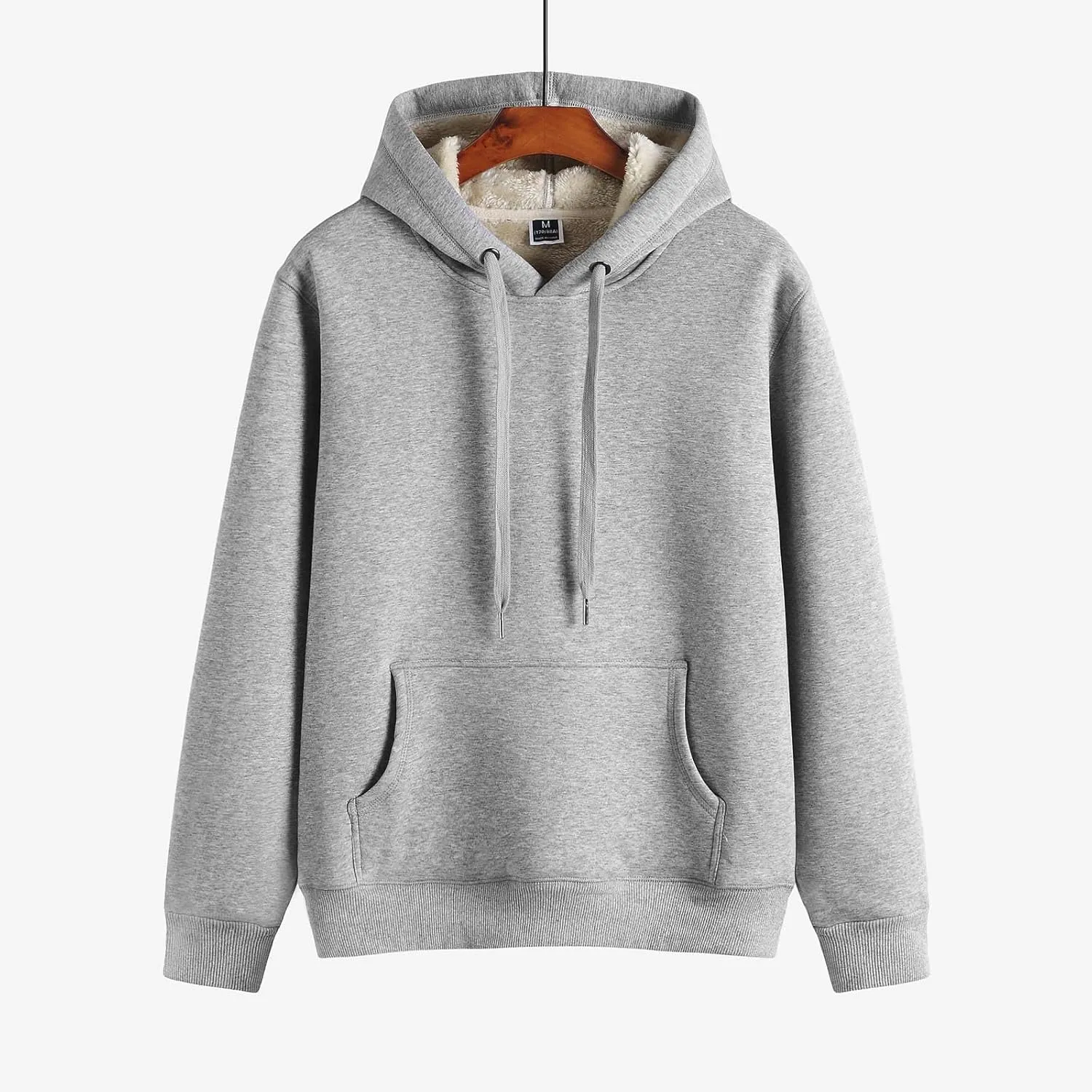 Ymosrh Men's Sweatshirts Casual Zip Up Hoodie Drawstring Long Sleeve Fleece Lined Hooded Sweatshirt, M-4XL