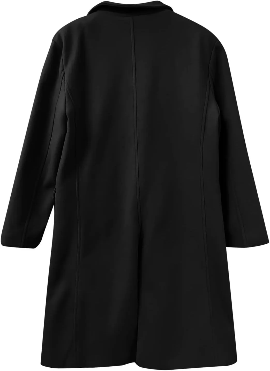 Ymosrh Men's Winter Trench Coat Single Breasted Notched Lapel Long Jacket Casual Fall Business Peacoat Overcoat, XL-4XL