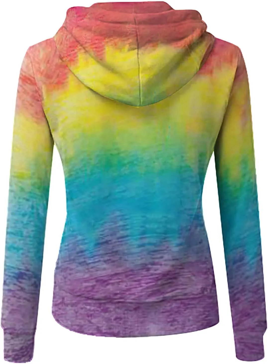 YRAETENM Tie Dye Hoodie for Women Long Sleeve Drawstring Pullover Tops Oversized Hooded Sweatshirts Fall Outfits with Pocket