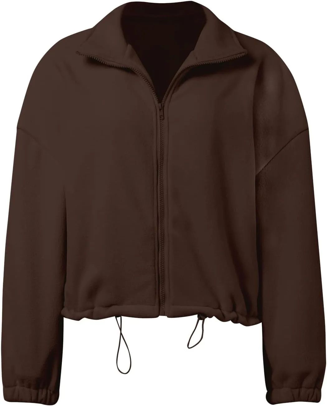 Zip Up Hoodie for Women Oversized Sweatshirt Fleece Cropped Jacket Trendy Fleece Jacket 2024