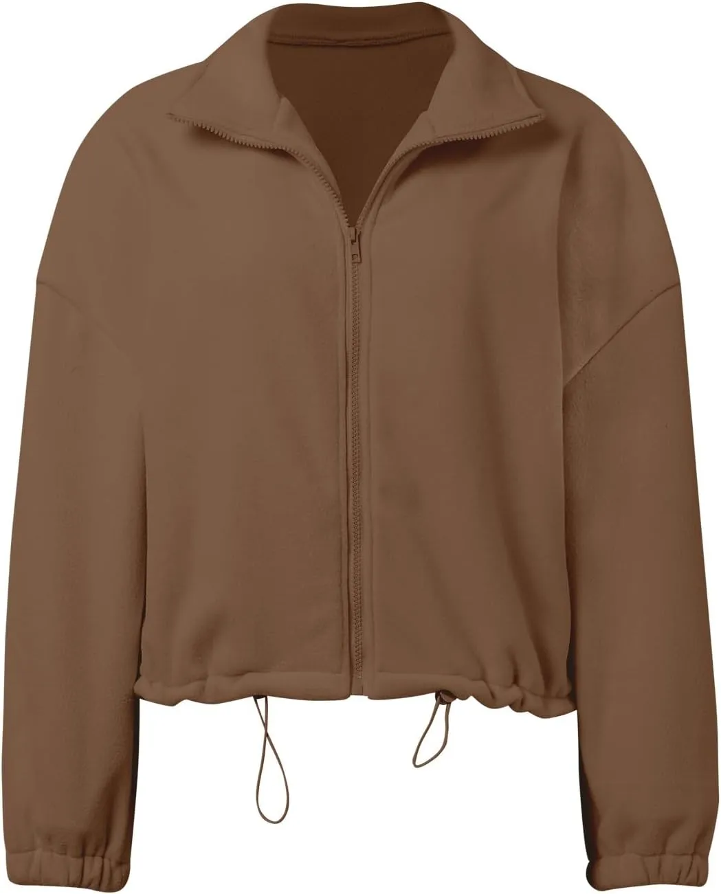 Zip Up Hoodie for Women Oversized Sweatshirt Fleece Cropped Jacket Trendy Fleece Jacket 2024