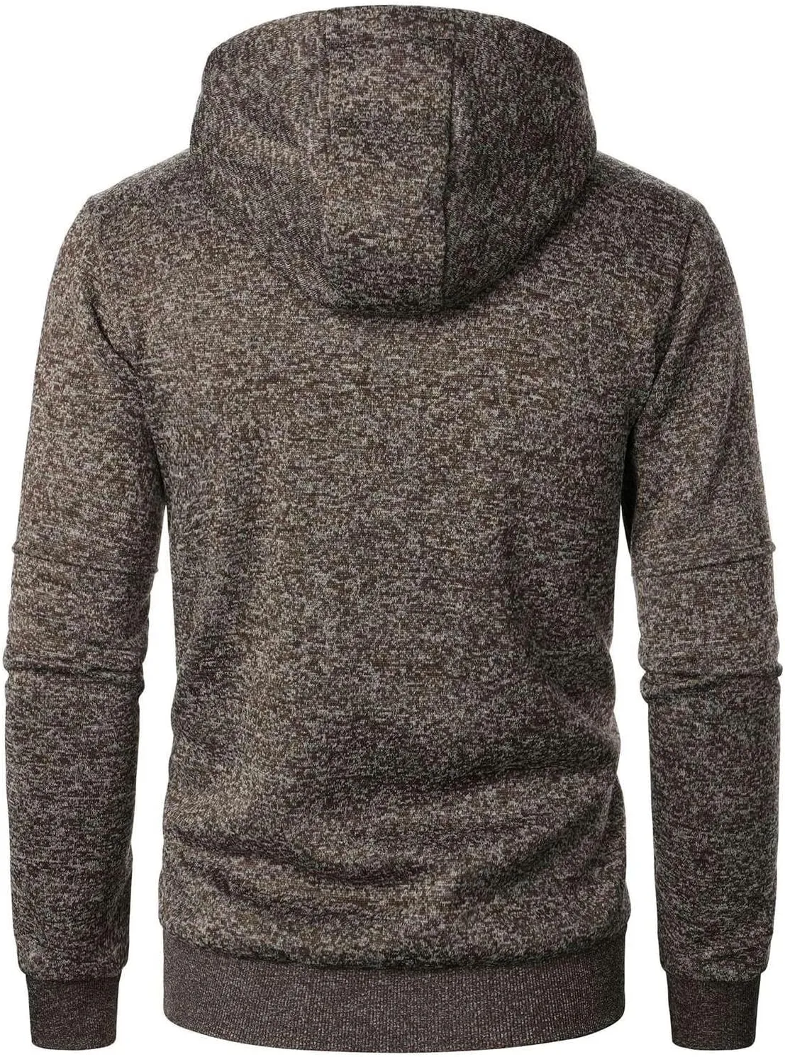 Zip Up Hoodie Men Full-Zip Fleece Lined Sweaters Knit Regular Fit Casual Sweater Hooded Coat wiht Pocket