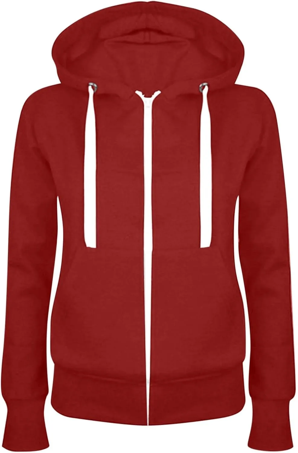 Zip Up Hoodie Women Casual Hoodie Long Sleeve Lightweight Loose Drawstring Hooded Sweatshirt 2024 Fall Trendy Clothes